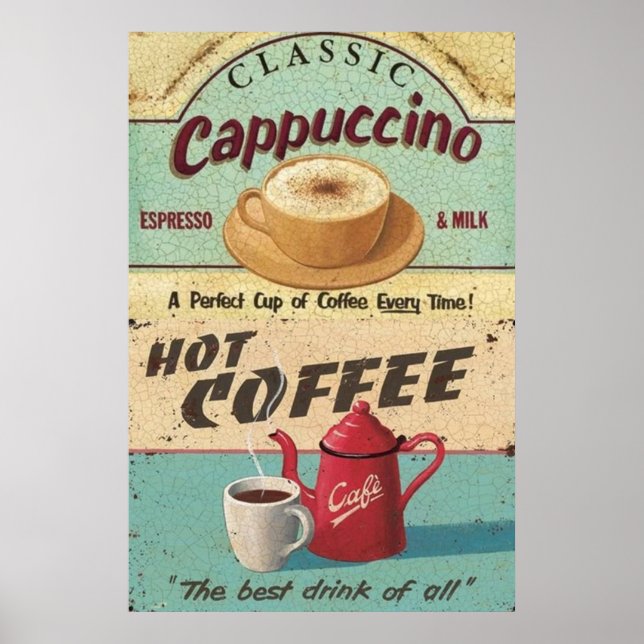 Póster Café Vintage (Frente)