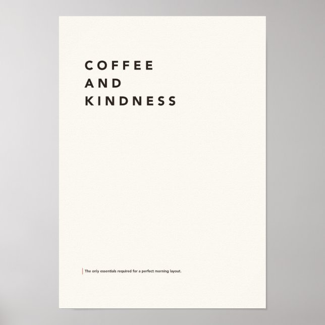 Póster Café y Amabilidad (Frente)