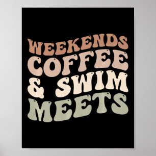 Póster Café Y Bañera Los Fines De Semana Retro Coffee Lov