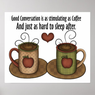 Póster Café y conversación
