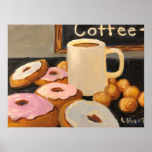 Café y donuts de Celestine