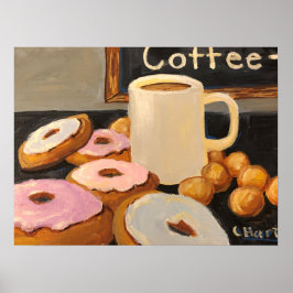 Póster Café y donuts de Celestine