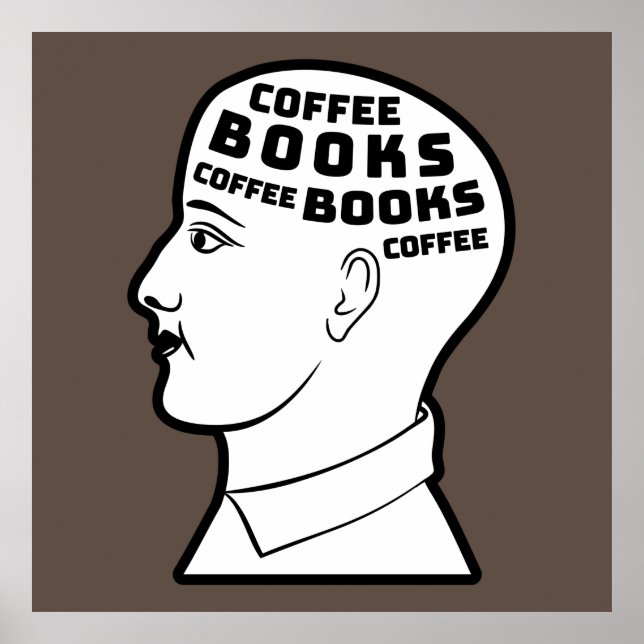 Póster Café y libros (Frente)