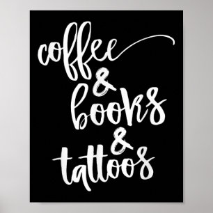 Póster Café Y Libros Y Tatuajes