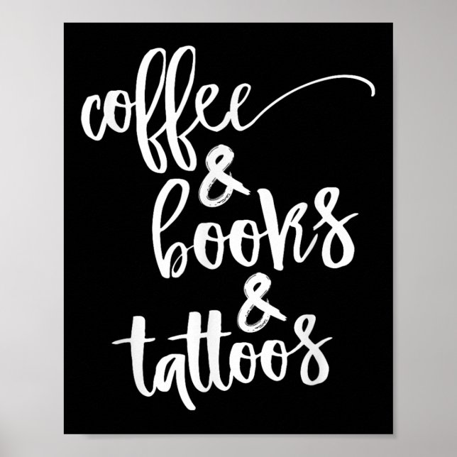Póster Café Y Libros Y Tatuajes (Frente)