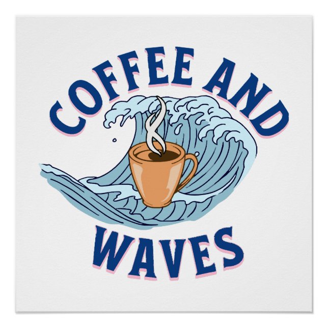 Póster Café y Olas (Anverso)