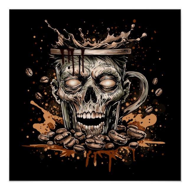 Póster Café Zombie (Anverso)