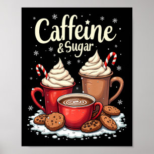 Póster Cafeína Y Azúcar Xmas Mujeres Hombres Navidades Ca