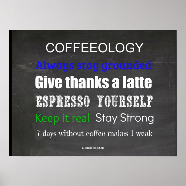Póster Cafélogia  Citas de café para vivir (Frente)