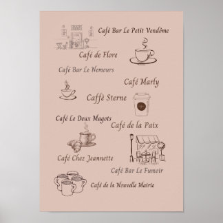 Póster Cafés de París