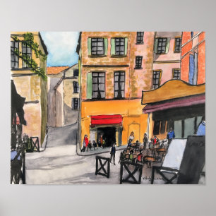 Póster Cafes Provence France- Poster