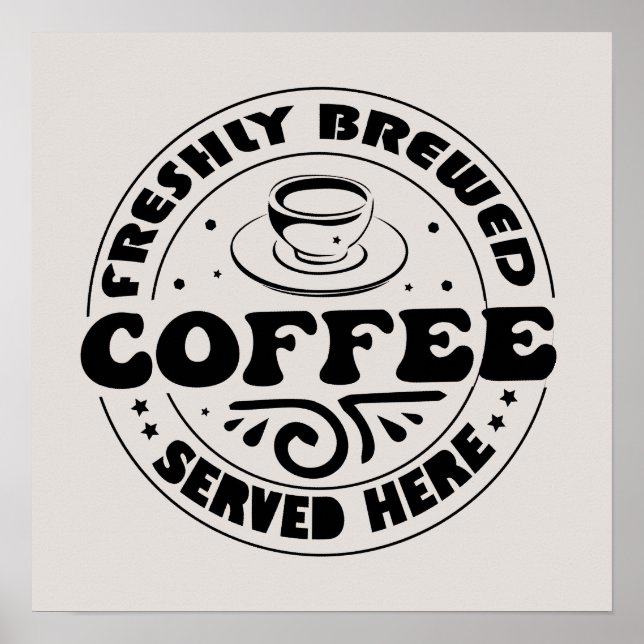 Póster Cafetera de fabricación caliente vendida aquí los  (Frente)