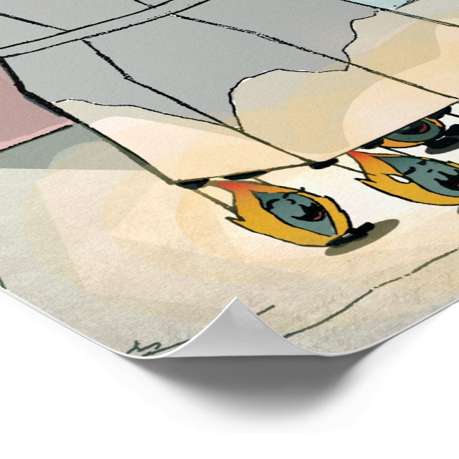 Póster Cafetera Vintage (Esquina)