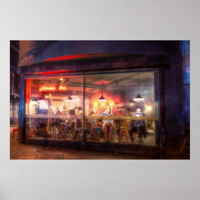 Póster Cafetería al vapor (Frente)