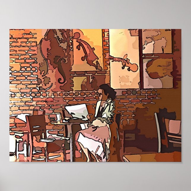 Póster Cafetería artística (Frente)