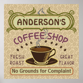 Póster Cafetería con Copa Crea tu propia Personalización