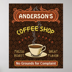 Póster Cafetería con jarra crea tu propia tienda personal