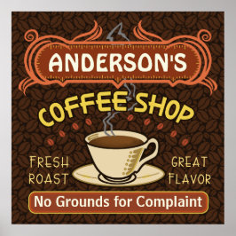 Póster Cafetería con Mug Crea tu Propia Personalización