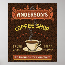 Póster Cafetería con Mug Crea tu Propia Personalización