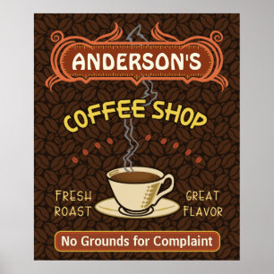 Póster Cafetería con Mug Crea tu Propia Personalización