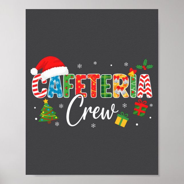 Póster Cafeteria Crew Christmas Holiday School Staff Food (Frente)