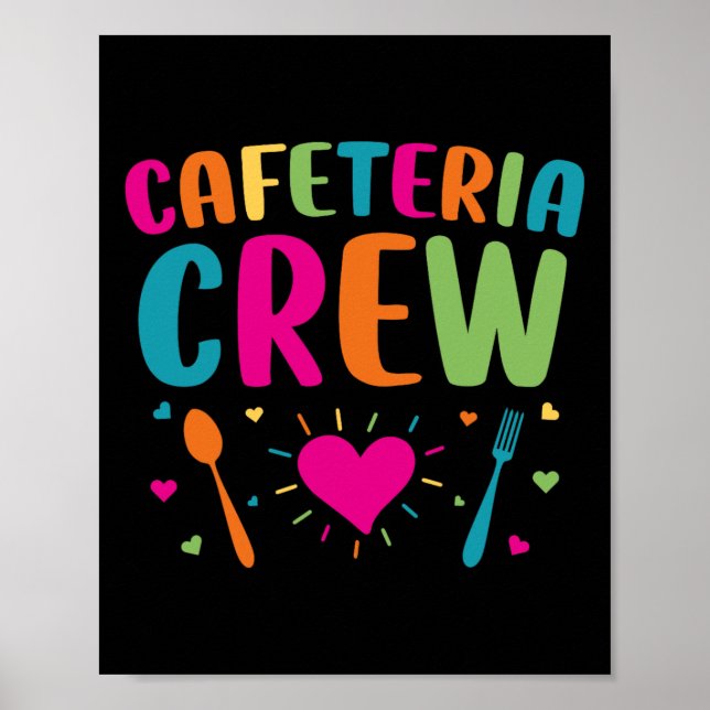 Póster Cafetería Crew Lunch Lady de vuelta a la Novedad e (Frente)