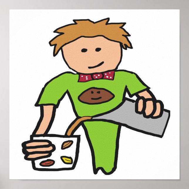 Póster Cafetería de Barista (Frente)