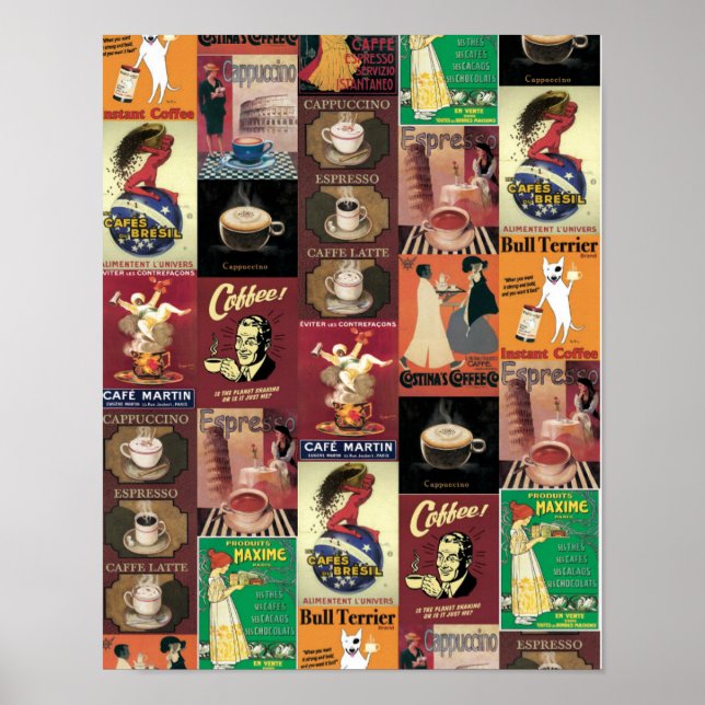 Póster Cafetería de Poster italiana de época (Frente)