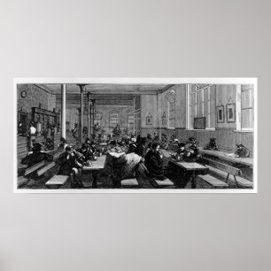 Póster Cafetería de un trabajador