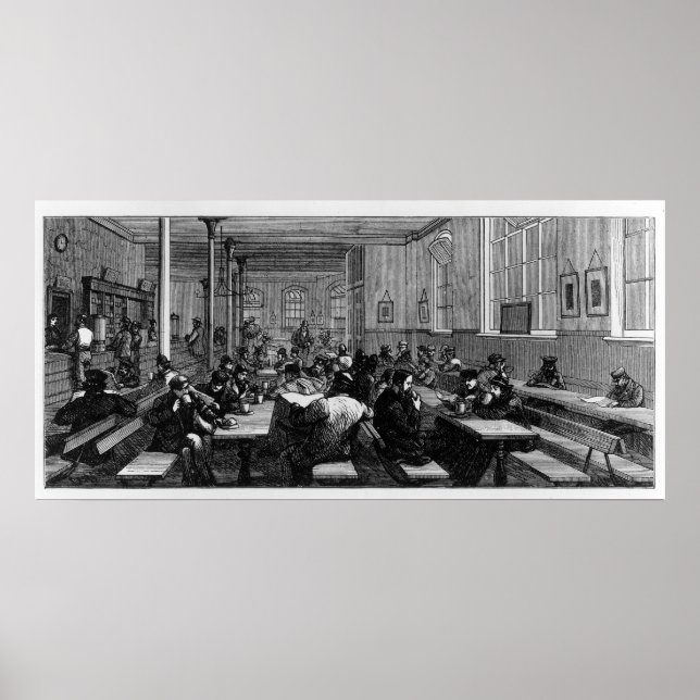 Póster Cafetería de un trabajador (Frente)