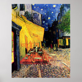 Póster Cafetería é Terraza en la noche Vincent Van Gogh 