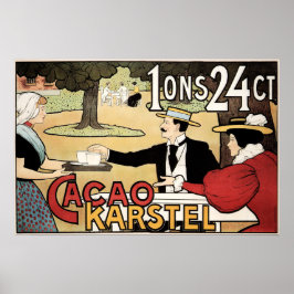 Póster Cafetería FRANCESA CACAO KARSTEL Chocolate Bebida 