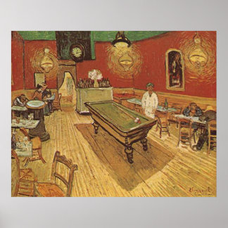 Póster Cafetería nocturna de Vincent van Gogh