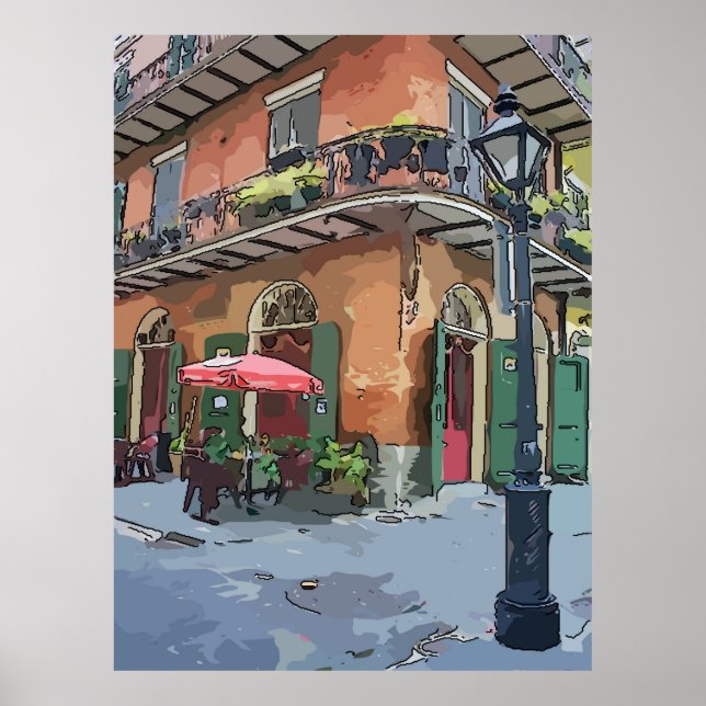 Póster Cafetería Pirates Alley, Nueva Orleans (Frente)