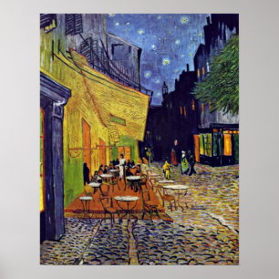 Póster Cafetería por la noche de Vincent Willem van Gogh