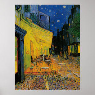 Póster Cafetería Terraza De Noche
