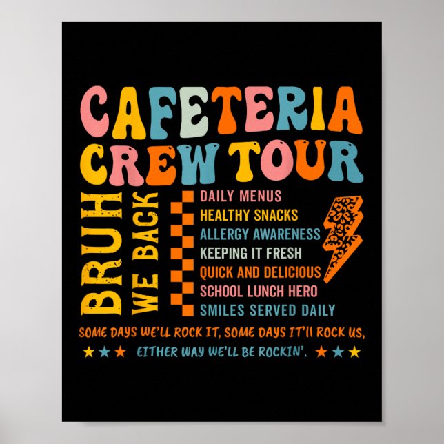 Póster Cafetería Vintage Crew School Lunes Lady Cafeteria (Frente)