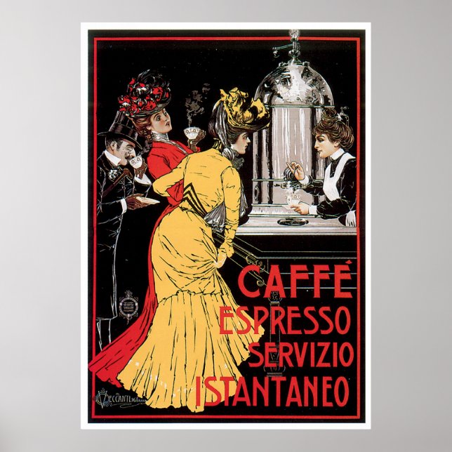 Póster Caffe de época Espresso (Frente)