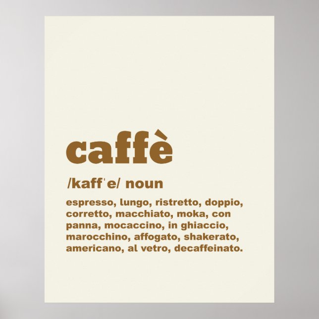 Póster Caffè Poster (Frente)