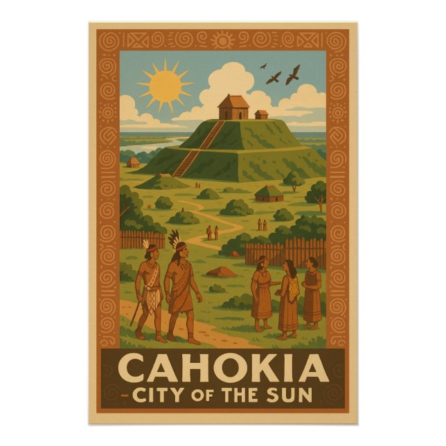 Póster Cahokia - Antigua ciudad de los límites (Anverso)