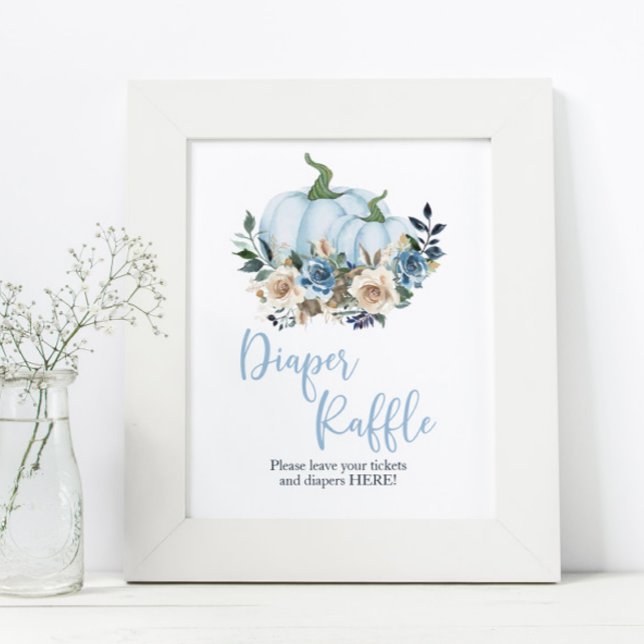 Póster Caída Blue Calabaza Niño Ducha Diaper Raffle Rótul (Subido por el creador)