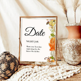Póster Caída Calabaza hojas Bridal Ducha Fecha Ideas Rótu