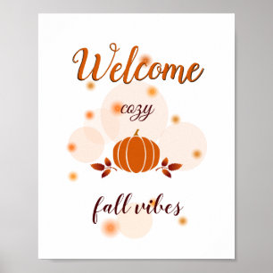 Póster caída caprichoso vibración naranja calabaza