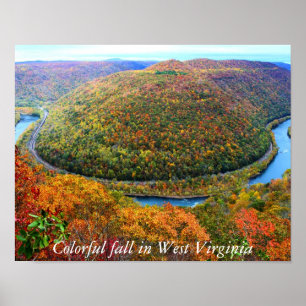 Póster Caída colorida del poster en Virginia Occidental