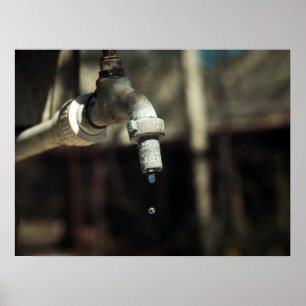 Póster Caída de agua macro