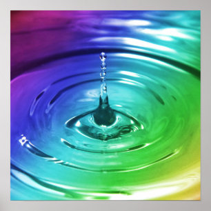 Póster Caída de agua macro