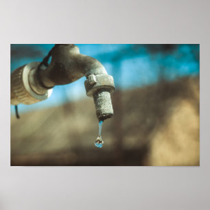 Póster Caída de agua macro