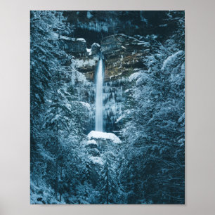 Póster Caída de agua mágica Peričnik en Mojstrana, Eslove