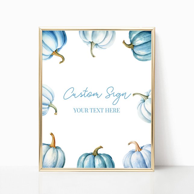 Póster Caída de calabaza Azul Rótulo Fiesta Personalizado (Subido por el creador)