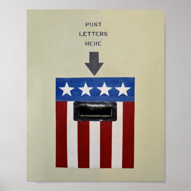 Póster Caída de correo en el buque de guerra USS Alabama" (Frente)